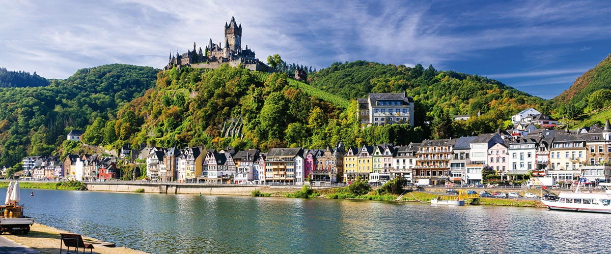 Cochem castle and town overlooking the Moselle, Germany